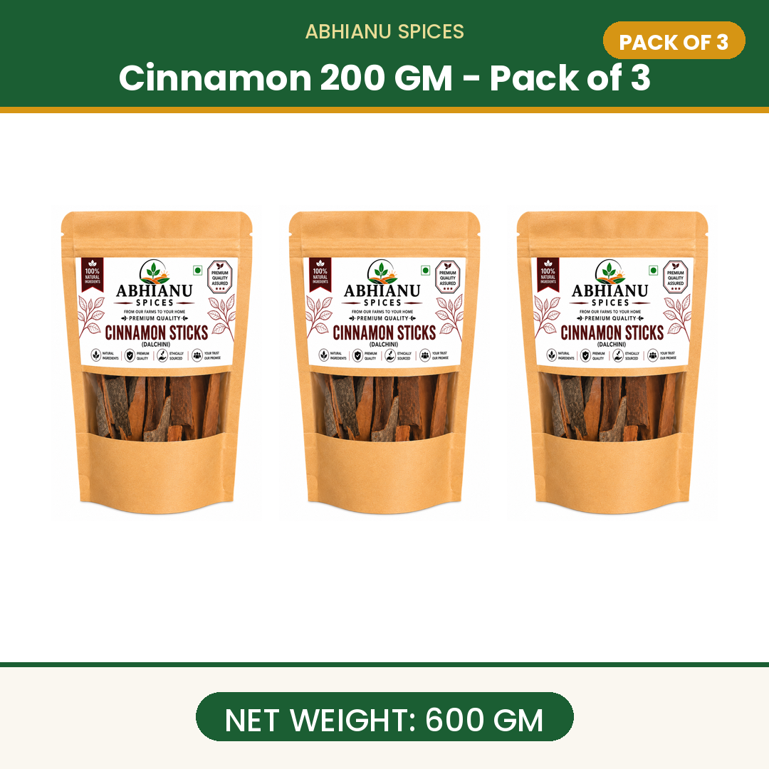 Abhianu Spices Cinnamon Dalchini 400 G Pack Of 8