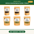 Abhianu Spices Assorted Indian Spices Combo 6 Items 700 G