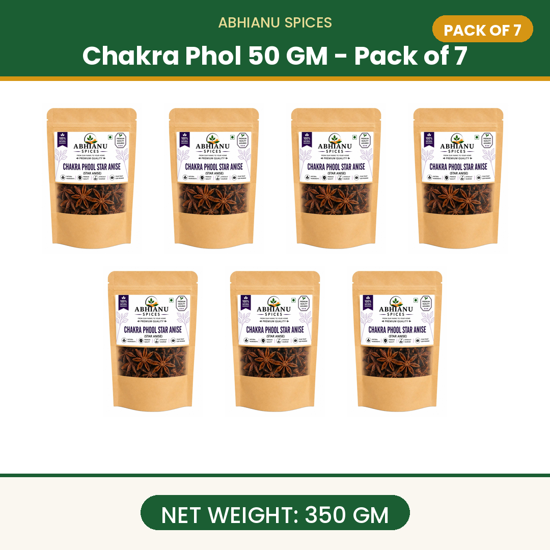 Abhianu Spices Star Anise Chakra Phool 300 G Pack Of 6