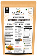 Abhianu Spices Yellow Mustard Seeds 600 G Pack Of 6