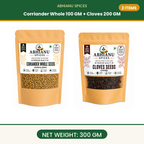 Abhianu Spices Coriander Whole 100 G And Cloves 200 G Combo