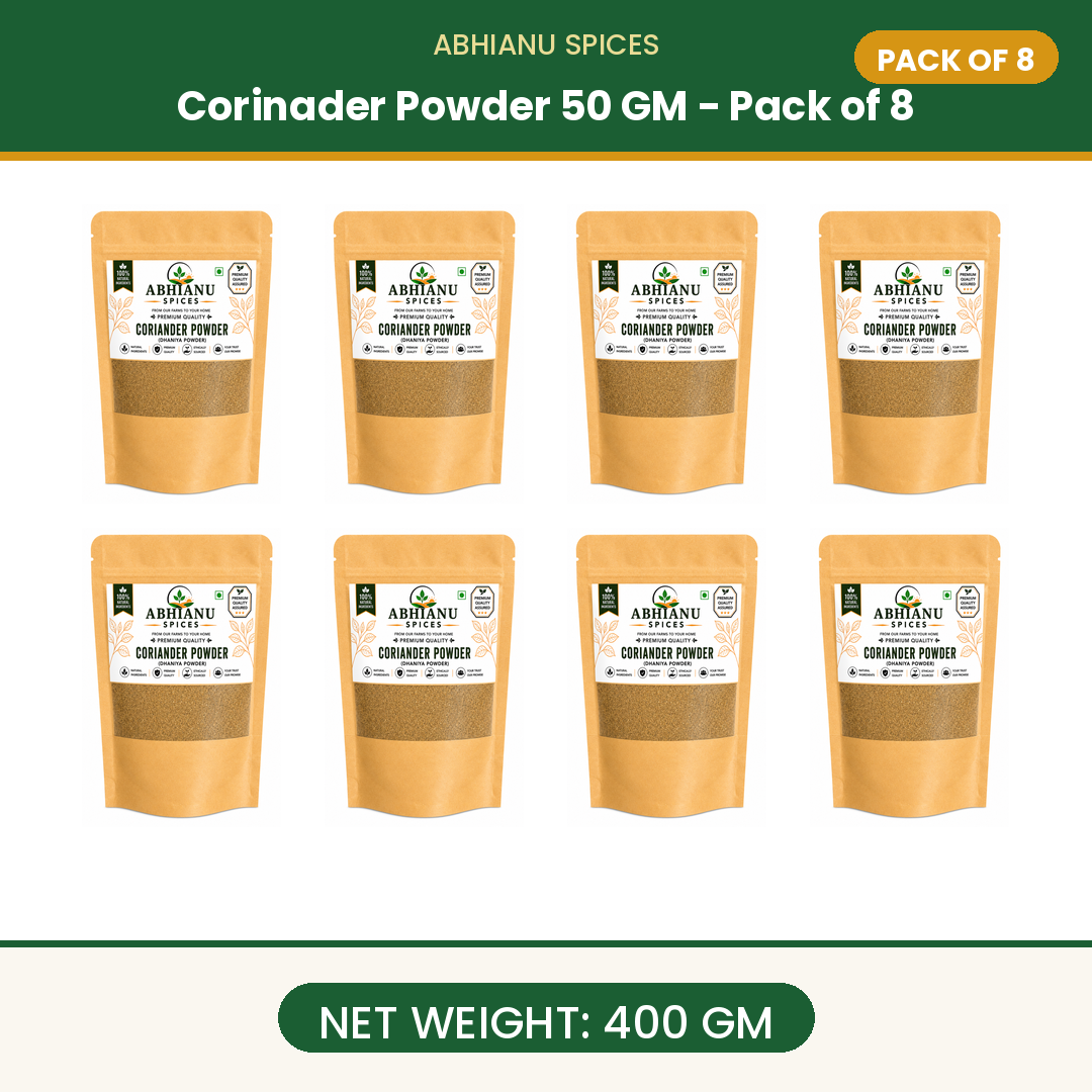 Abhianu Spices Coriander Powder Dhania 400 G Pack Of 8