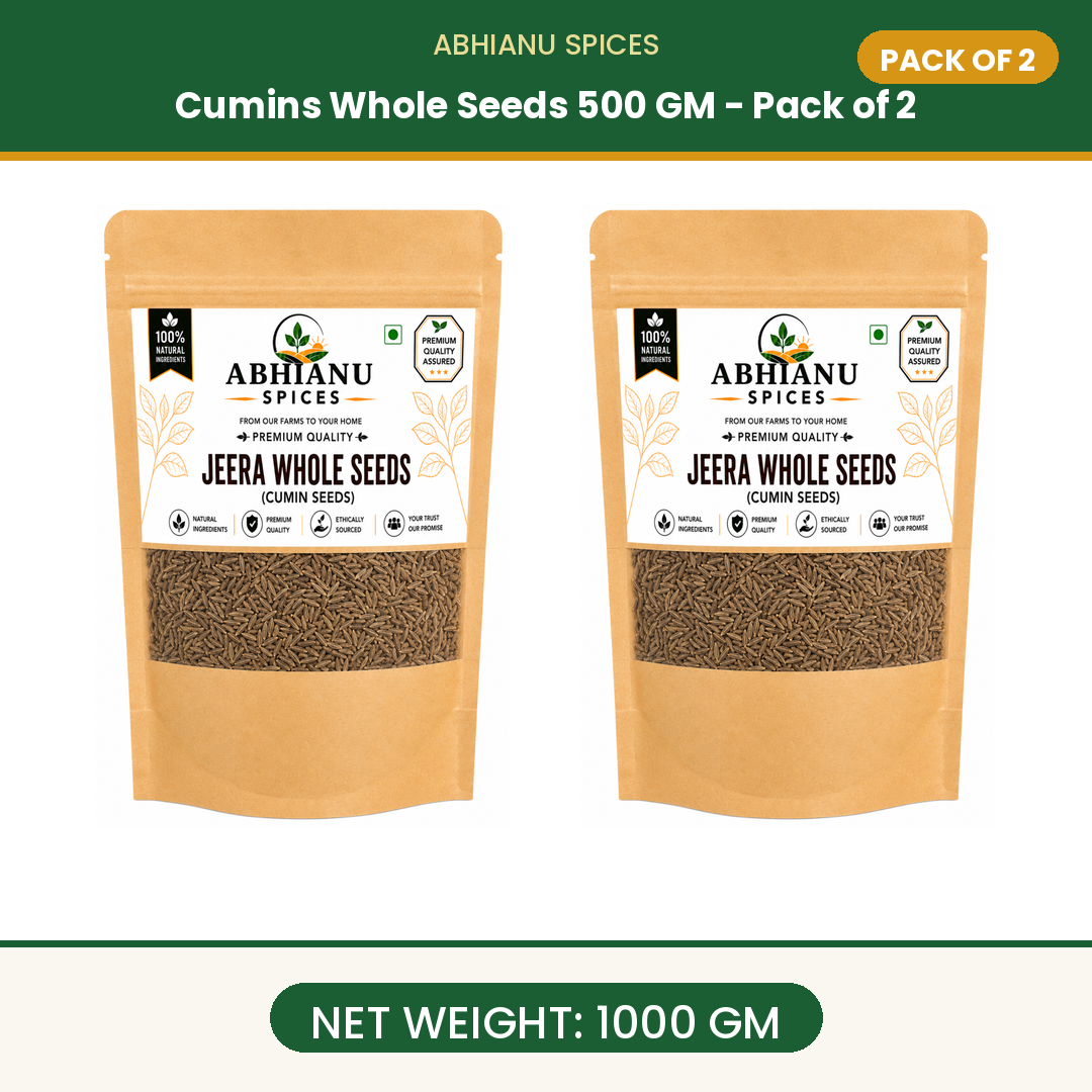 Abhianu Spices Cumin Whole Seeds Jeera 500 G