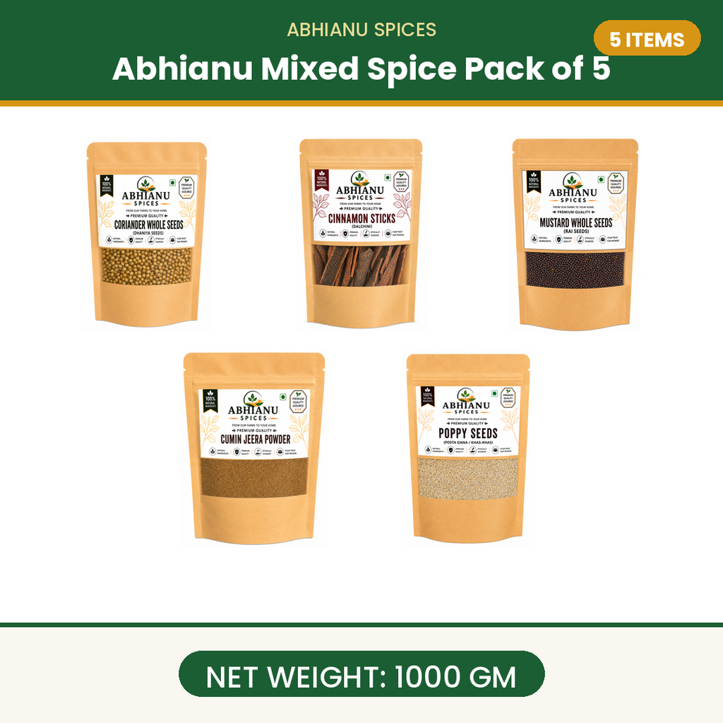 Abhianu Spices Assorted Indian Spices Combo 5 In 1 Kg