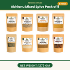Abhianu Spices Assorted Indian Spices Combo 8 In 1.275 Kg