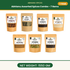 Abhianu Spices Assorted Indian Spices Combo 7 Items 1.55 Kg