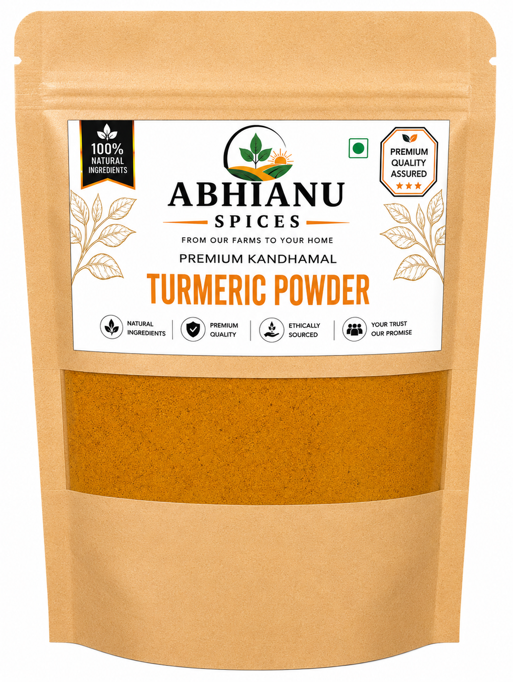 Abhianu Spices Turmeric Powder 200 G And White Sesame Seeds 500 G And Char Magaj 100 G