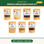 Abhianu Spices Assorted Indian Spices Combo 1.1 Kg Pack Of 7