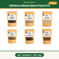 Abhianu Assorted Indian Spices Combo Pack Of 6 700 G