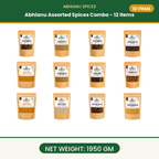 Abhianu Spices Assorted Indian Spices Combo 12 Items 1.95 Kg