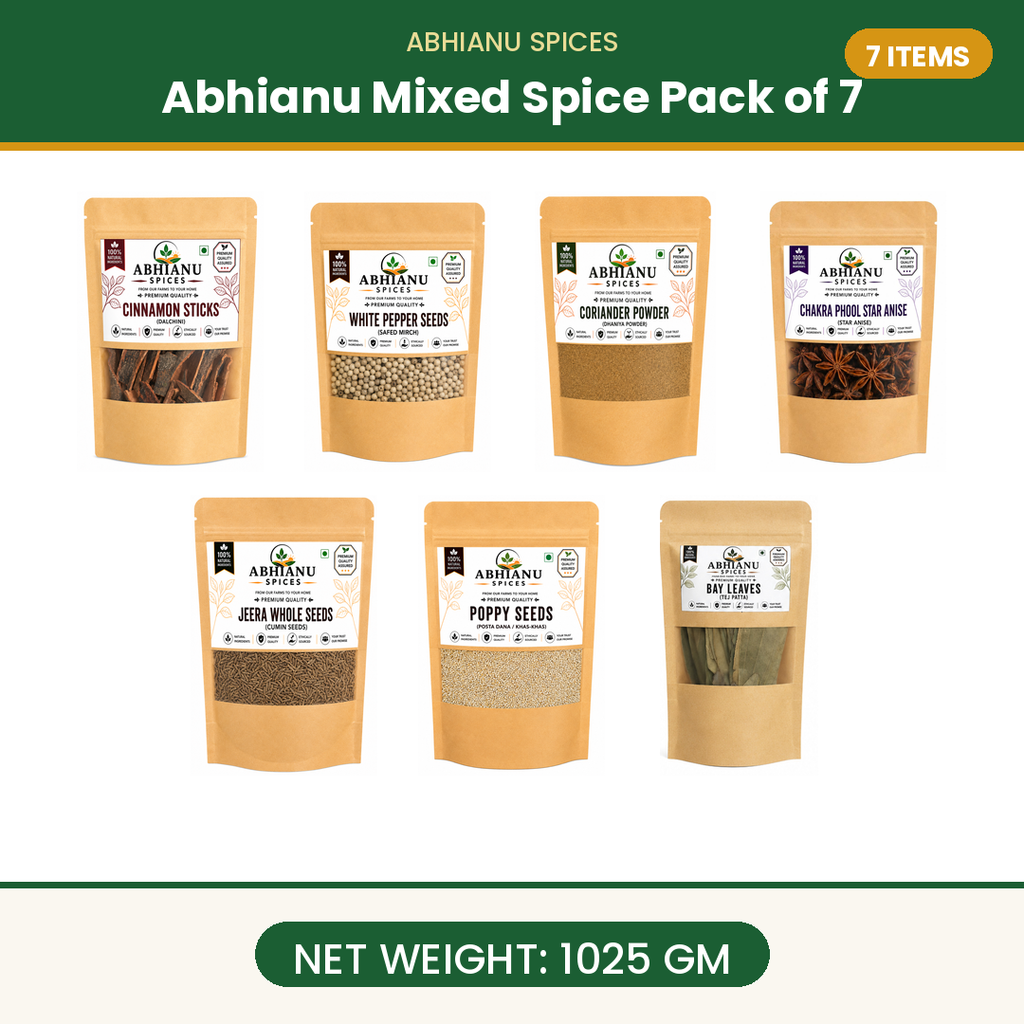 Abhianu Spices Assorted Indian Spices Combo 7 In 1.025 Kg