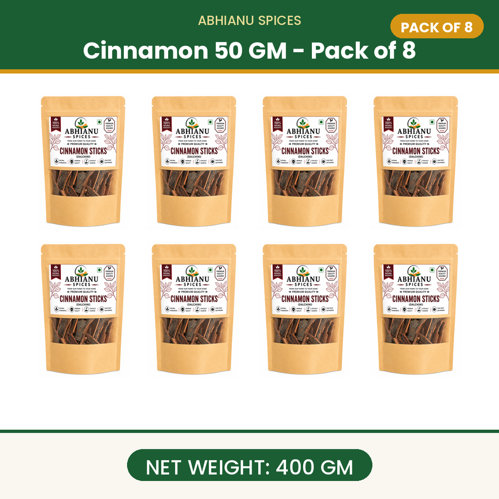 Abhianu Spices Cinnamon Dalchini 400 G Pack Of 8