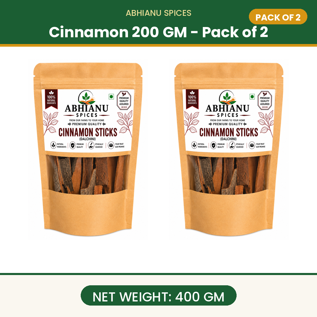 Abhianu Spices Cinnamon Dalchini 400 G Pack Of 8