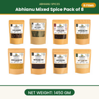 Abhianu Spices Assorted Indian Spices Combo 1.45 Kg Pack Of 8