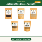 Abhianu Spices Assorted Indian Spices Combo 950 G Pack Of 5