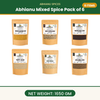 Abhianu Spices Assorted Indian Spices Combo 6 In 1.65 Kg