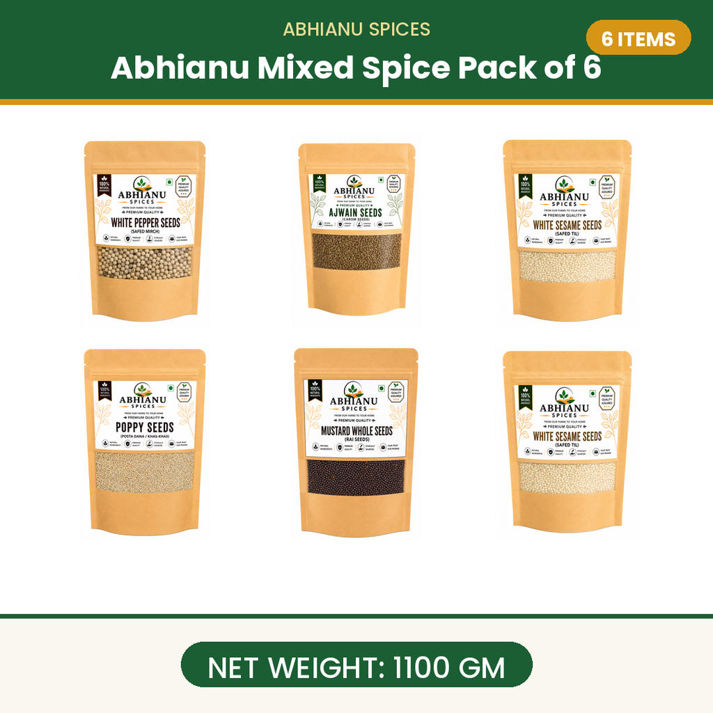 Abhianu Assorted Indian Spices Combo Pack Of 6 1.1 Kg
