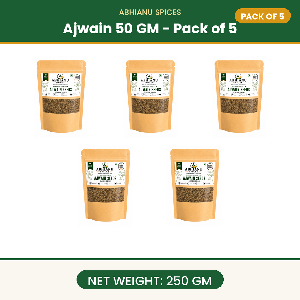 Abhianu Spices Ajwain Carom Seeds 250 G Pack Of 5