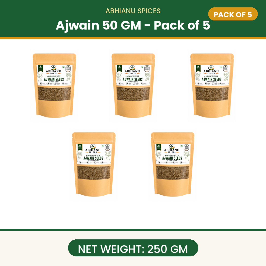 Abhianu Spices Ajwain Carom Seeds 250 G Pack Of 5