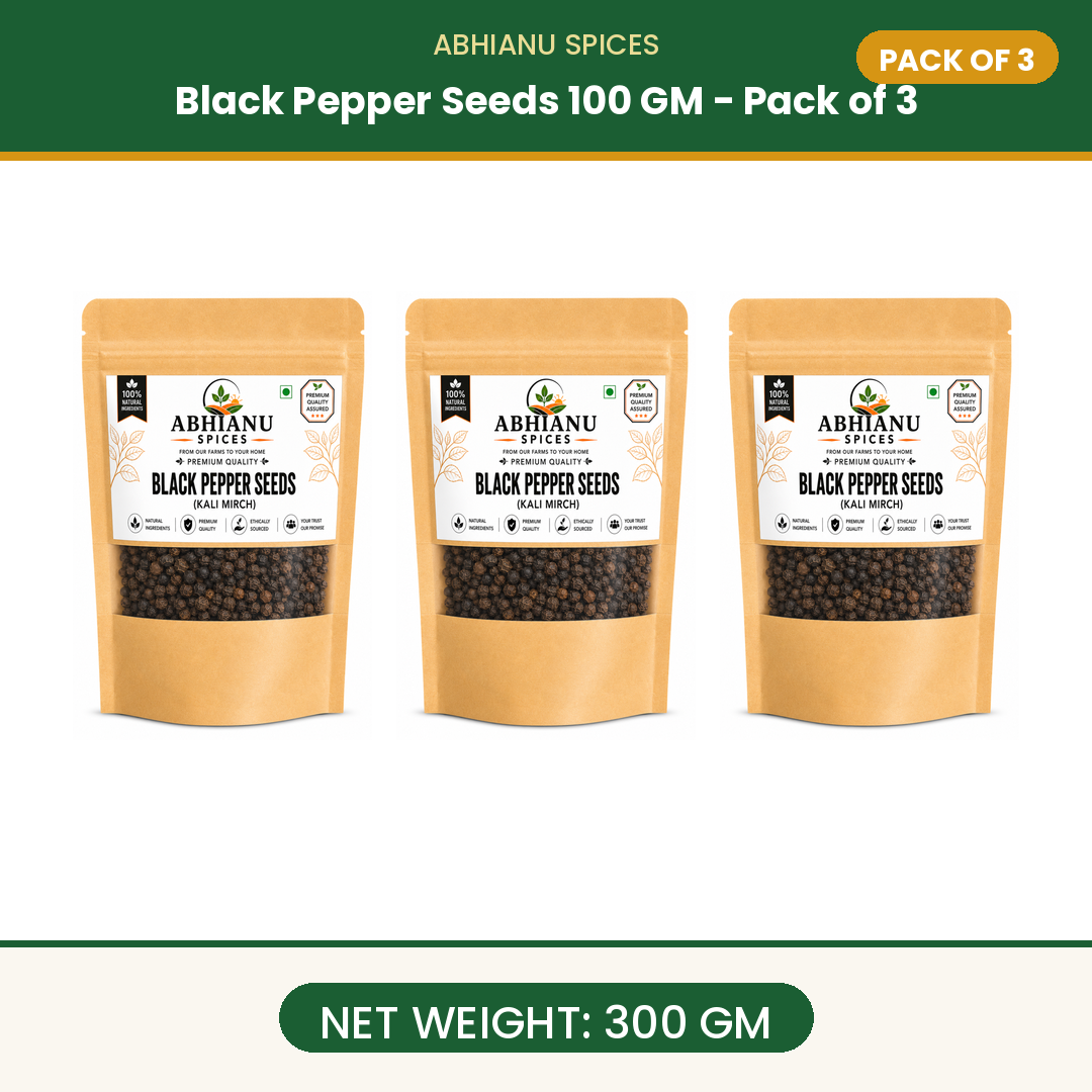 Abhianu Spices Black Peppercorns Whole 500 G