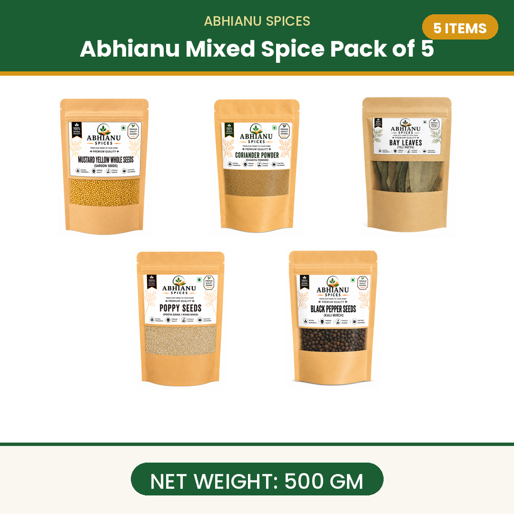 Abhianu Spices Assorted Indian Spices Combo 500 G Pack Of 5