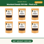 Abhianu Spices Mustard Seeds Rai Sarson 600 G Pack Of 6