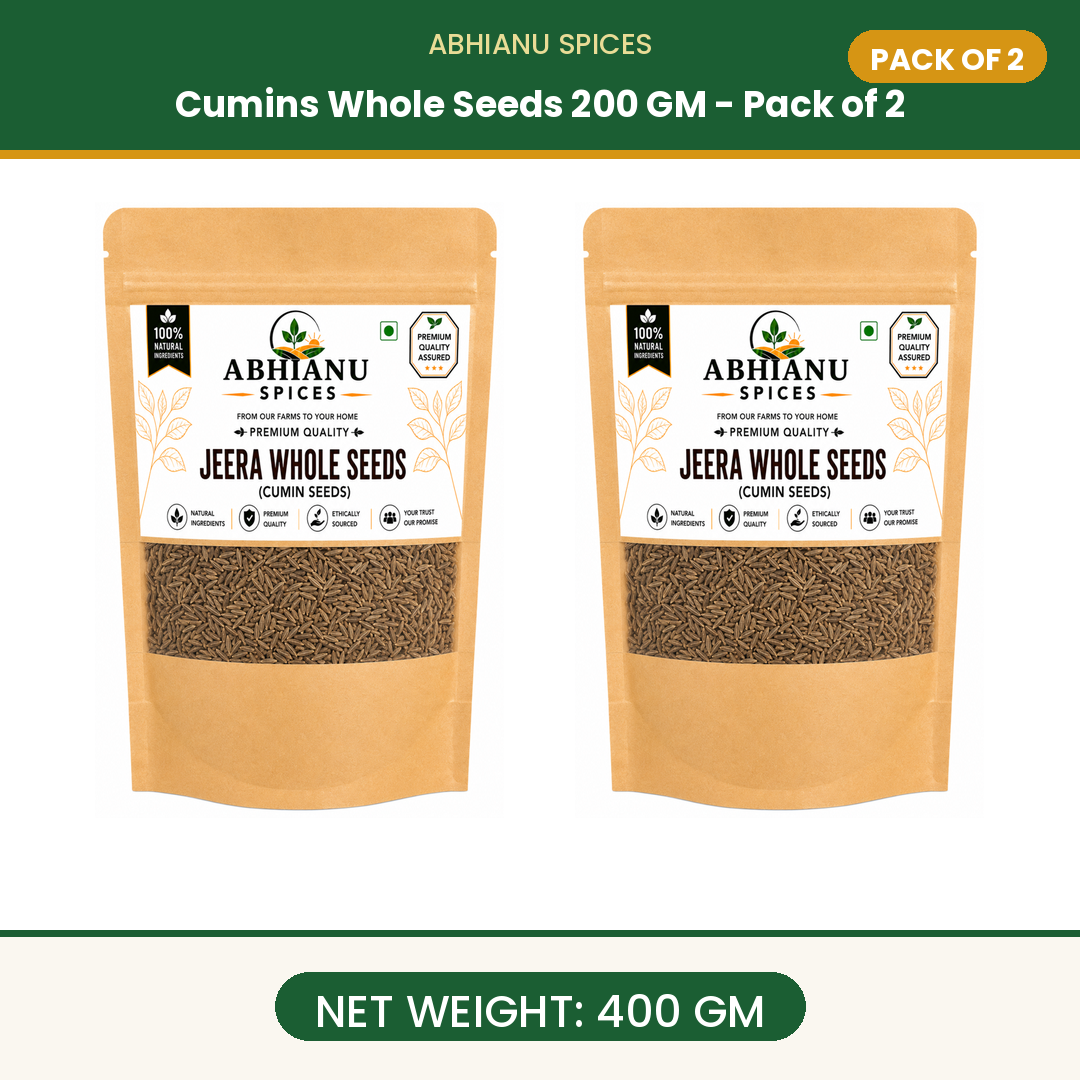 Abhianu Spices Cumin Whole Seeds Jeera 500 G