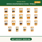 Abhianu Spices Assorted Indian Spices Combo 19 Items 3.625 Kg