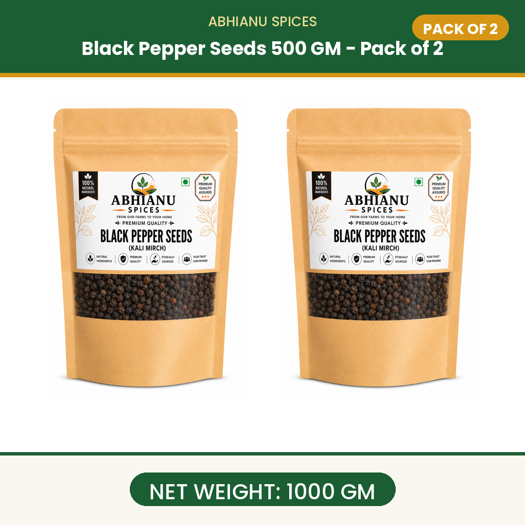 Abhianu Spices Black Peppercorns Whole 500 G