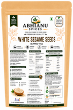 Abhianu Spices White Sesame Seeds Safed Til 500 G Pack Of 5