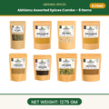 Abhianu Spices Assorted Indian Spices Combo 8 Items 1.275 Kg