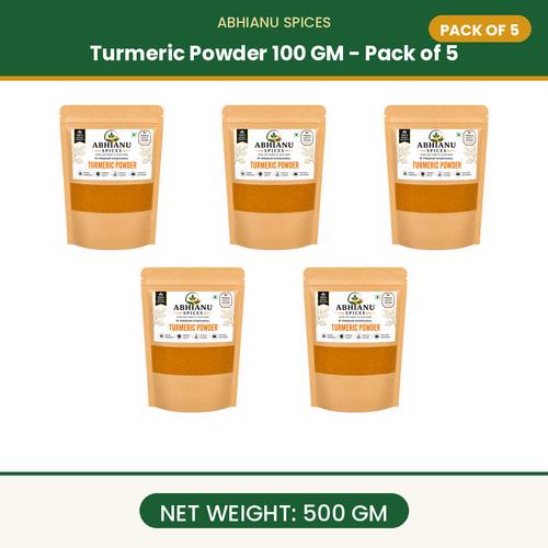 Abhianu Spices Kandhamal Turmeric Powder 500 G Pack Of 5