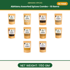 Abhianu Spices Assorted Indian Spices Combo 10 Items 1.15 Kg