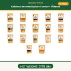Abhianu Spices Assorted Indian Spices Combo 17 Items 3.175 Kg