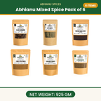 Abhianu Assorted Indian Spices Combo Pack Of 6 925 G