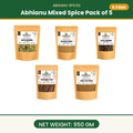 Abhianu Spices Assorted Indian Spices Combo 950 G Pack Of 5