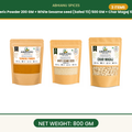 Abhianu Spices Turmeric Powder 200 G And White Sesame Seeds 500 G And Char Magaj 100 G