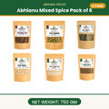 Abhianu Spices Assorted Indian Spices Combo 6 In 750 G