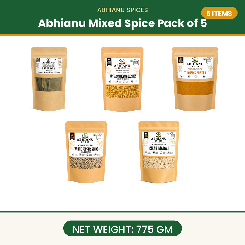 Abhianu Spices Assorted Indian Spices Combo 5 In 775 G