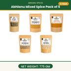 Abhianu Spices Assorted Indian Spices Combo 5 In 775 G