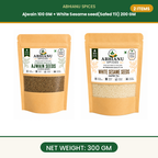 Ajwain 100 Gm And White Sesame Seedsafed Til 200 Gm