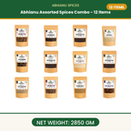 Abhianu Spices Assorted Indian Spices Combo 12 Items 2.85 Kg