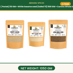Abhianu Poppy Seeds Sesame Seeds And Cumin Whole 1050GM  Combo 3 Items