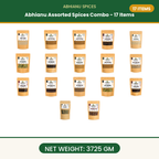 Abhianu Spices Assorted Indian Spices Combo 17 Items 3.725 Kg