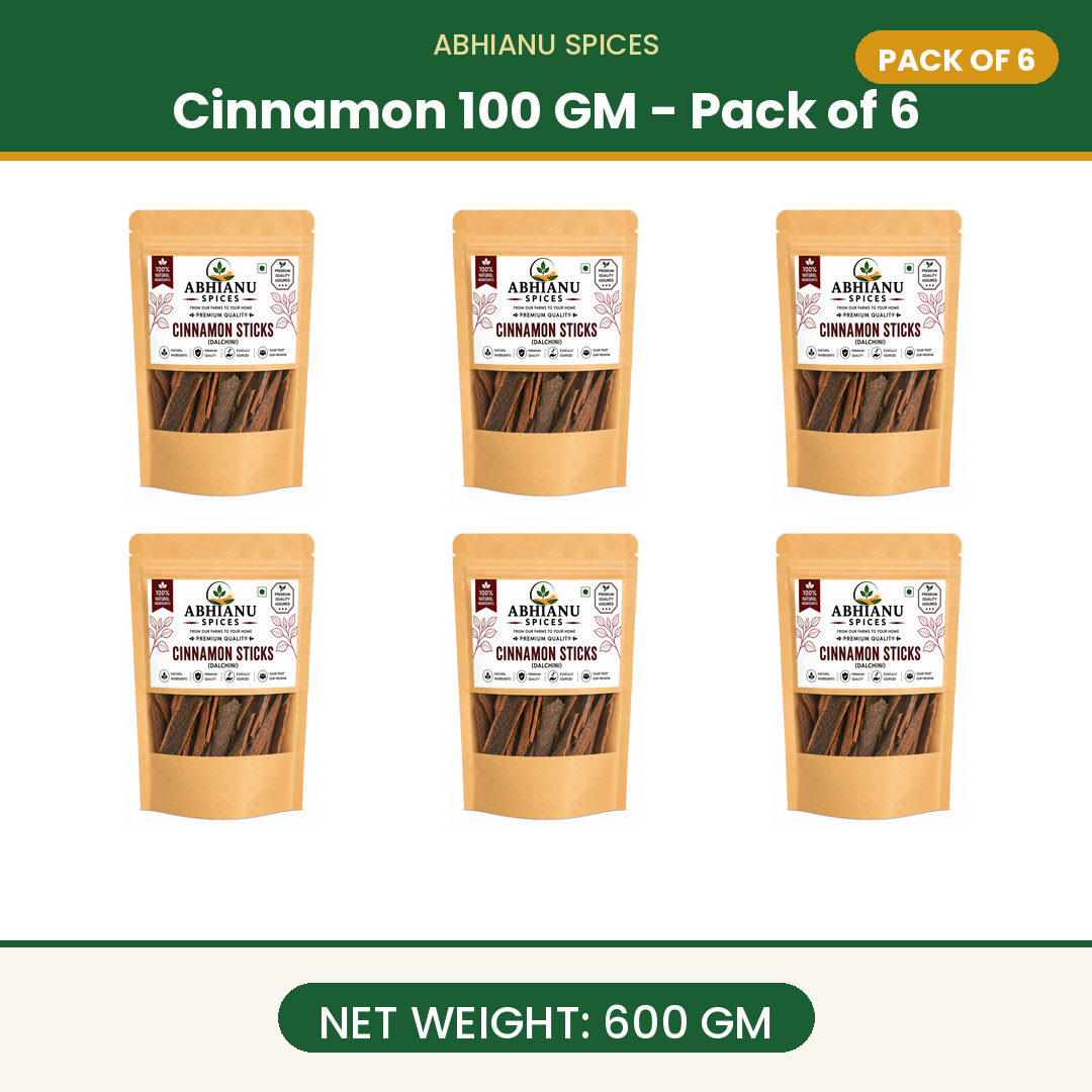 Abhianu Spices Cinnamon Dalchini 400 G Pack Of 8