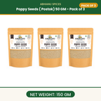 Abhianu Spices Poppy Seeds Khus Khus 150 G Pack Of 3