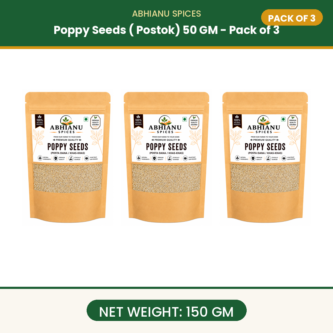 Abhianu Spices Poppy Seeds Khus Khus 150 G Pack Of 3