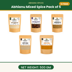 Abhianu Assorted Indian Spices Combo Pack Of 5 500 G