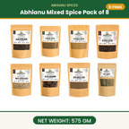 Abhianu Spices Assorted Indian Spices Combo 575 G Pack Of 8