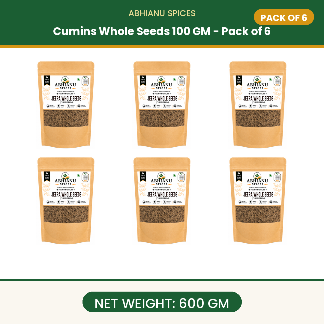 Abhianu Spices Cumin Whole Seeds Jeera 500 G